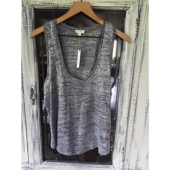 NWT Pilcro Silver Sequin Tank Top - XL - Picture 4 of 4